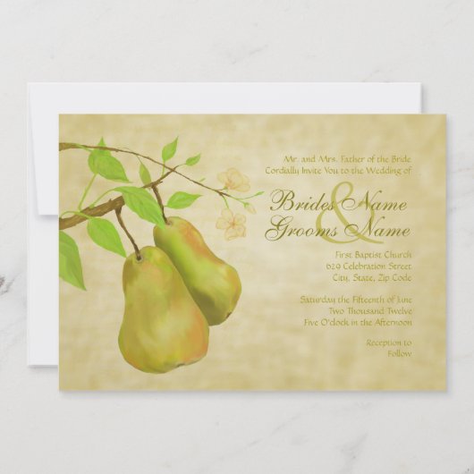De  Perfect Pear II Uitnodiging (Achterkant)