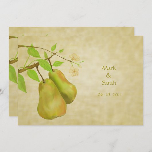 De  Perfect Pear II Uitnodiging (Voorkant / Achterkant)