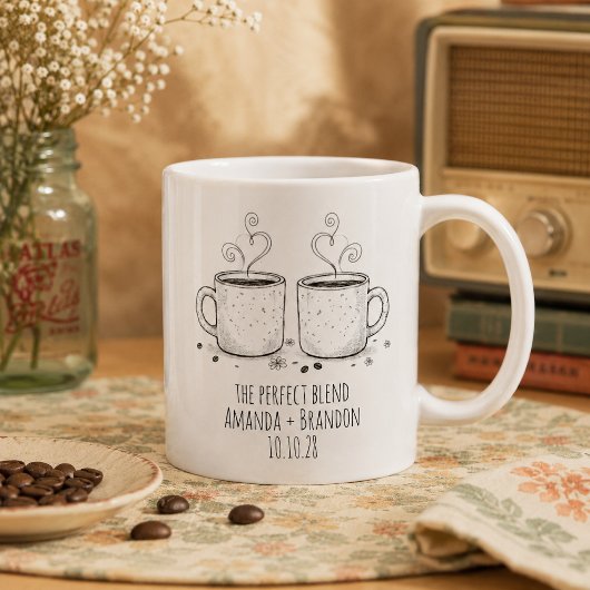 De Perfecte Blend 2Cups Gezellige Bruiloft Koffiemok