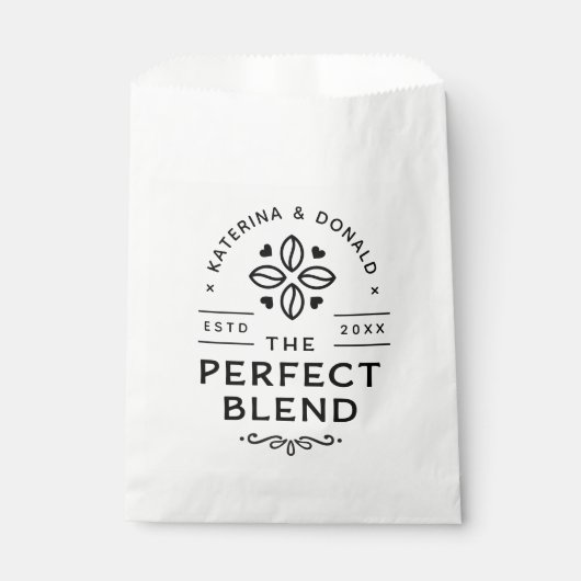 De perfecte blend bruiloft voor de prijs bedankzakje (Voorkant)