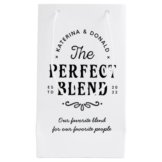 De perfecte blend bruiloft voor middelgrote cadeau klein cadeauzakje (Voorkant)