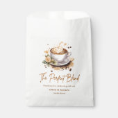 De Perfecte Blend Coffee Huwelijk Koppels Bruiloft Bedankzakje (Voorkant)