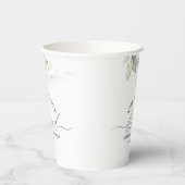 De perfecte blend elegante groene bladeren papieren bekers (Links)