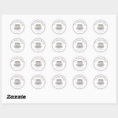De perfecte blend koffie bruiloft ronde sticker (Vel)