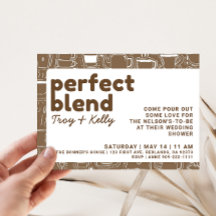 De perfecte blend koffie douche uitnodiging