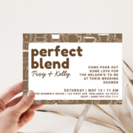 De perfecte blend koffie douche uitnodiging