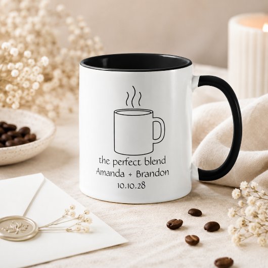 De Perfecte Blend Lijnengetekende Huwelijk Mok