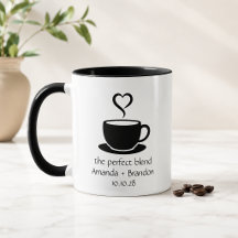 De Perfecte Blend Monochrome Beker Hart Trouwen