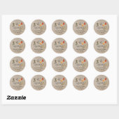 De Perfecte Blend Rustieke Whimsicale Trouwkoffie Ronde Sticker (Vel)