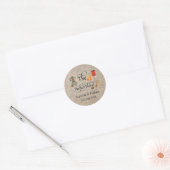 De Perfecte Blend Rustieke Whimsicale Trouwkoffie Ronde Sticker (Envelop)