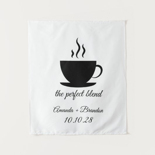 De Perfecte Blend Trouwachtergrond Wandkleed (Voorkant)