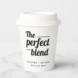 De perfecte blend Weddenenkoffee Papieren Bekers