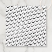 De perfecte blend zwarte typografie bloem bruiloft bedankjes labels (Achterkant)