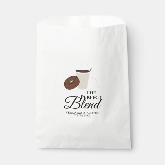De perfecte blendkoffie en donut | Weddenschap Bedankzakje (Voorkant)