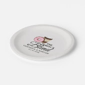 De perfecte blendkoffie en donut | Weddenschap Papieren Bordje (Gekanteld)