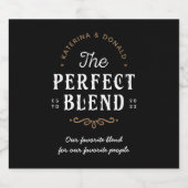 De perfecte blendweddenschap bier etiket (Enkel label)