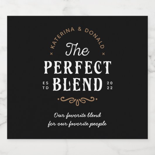 De perfecte blendweddenschap bier etiket (Enkel label)