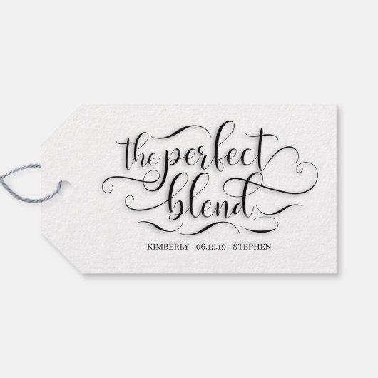 De perfecte blendweddenschap cadeaulabel (Achterkant Horizontaal)