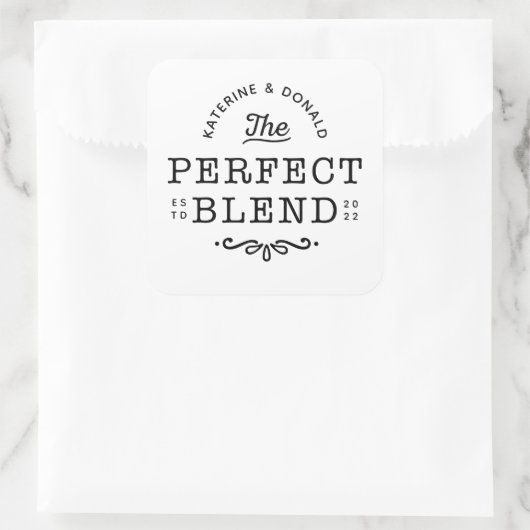 De perfecte blendweddenschap vierkante sticker (Tas)