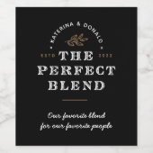 De perfecte blendweddenschap wijn etiket (Enkel label)