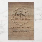 De perfecte blendweddenschap wijn etiket (Enkel label)