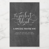 De perfecte blendweddenschap wijn etiket (Enkel label)