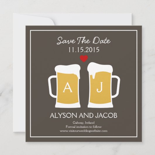 De Perfecte Brouw Save The Date Kaart (Voorkant)