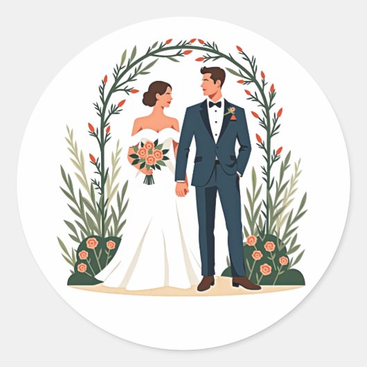 De perfecte bruiloft momenten Sticker (Voorkant)