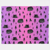 De perfecte Camping van RV en Camping Love Fleece Deken (Voorkant (Horizontaal))