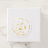 De perfecte combinatie van moderne koffie-weddensc bedankjes labels (Met doos)