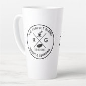 De perfecte combinatie van moderne koffie-weddensc latte mok (Linkerhoek)