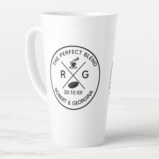 De perfecte combinatie van moderne koffie-weddensc latte mok (Linkerhoek)