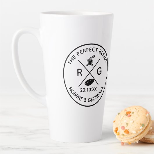 De perfecte combinatie van moderne koffie-weddensc latte mok (In situ)