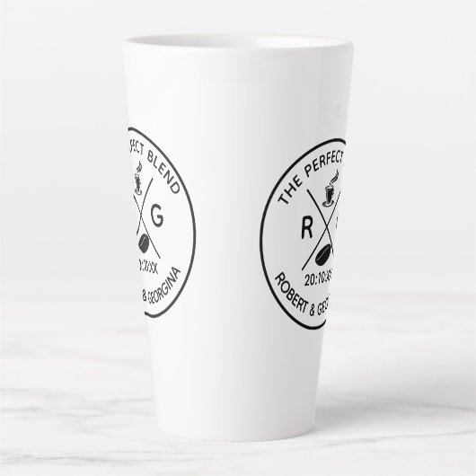 De perfecte combinatie van moderne koffie-weddensc latte mok (Voorkant)