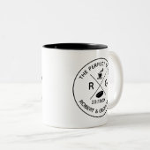 De perfecte combinatie van moderne koffie-weddensc tweekleurige koffiemok (Voorkant rechts)