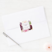 De perfecte combinatie van Paarse bloemen Vierkante Sticker (Envelop)