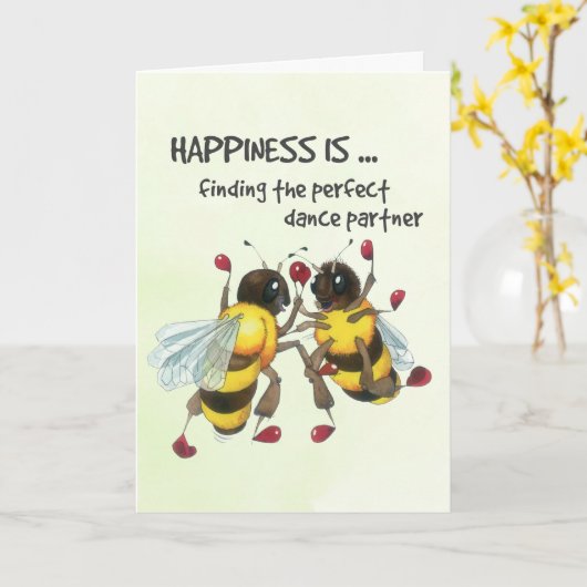 De perfecte danspartner kaart (Gele Bloem)