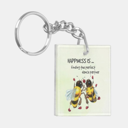 De perfecte danspartner op maat sleutelhanger (Voorkant Links)