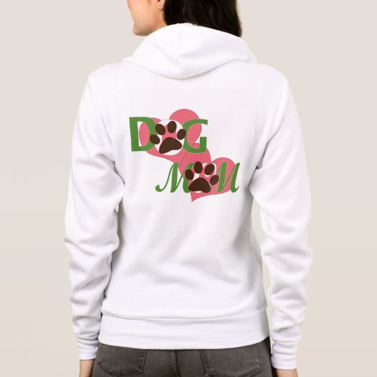 De perfecte "Dog Mom" Zip-Up Hoodie! Hoodie (Achterkant)