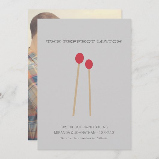 De perfecte foto slaat de datum op save the date (Voorkant / Achterkant)