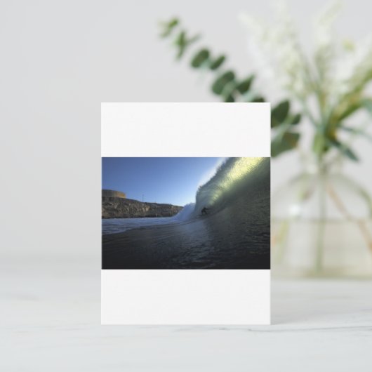 De perfecte golfbeweging van de groene buis Peru Briefkaart (Staand voorkant)