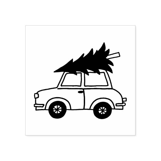 De perfecte kerstboom 2 x 2 inch Rubber Stamp Rubberstempel (Afrduk)