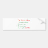 De perfecte Man-bumpersticker Bumpersticker (Voorkant)