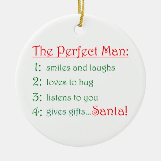 De perfecte Man-cirkel versiering Keramisch Ornament (Voorkant)