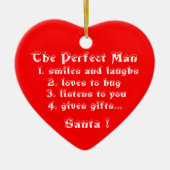 De perfecte Man-hartversiering Keramisch Ornament (Voorkant)