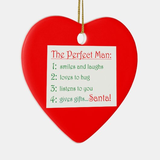 De perfecte Man-hartversiering Keramisch Ornament (Rechts)