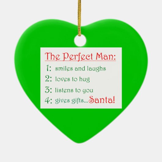 De perfecte Man-hartversiering Keramisch Ornament (Achterkant)