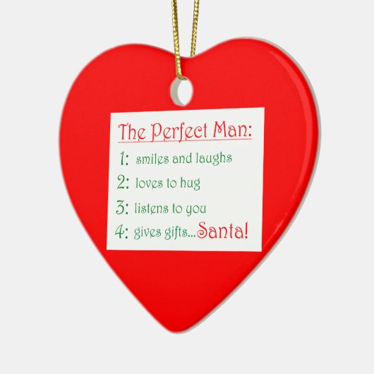 De perfecte Man-hartversiering Keramisch Ornament (Links)