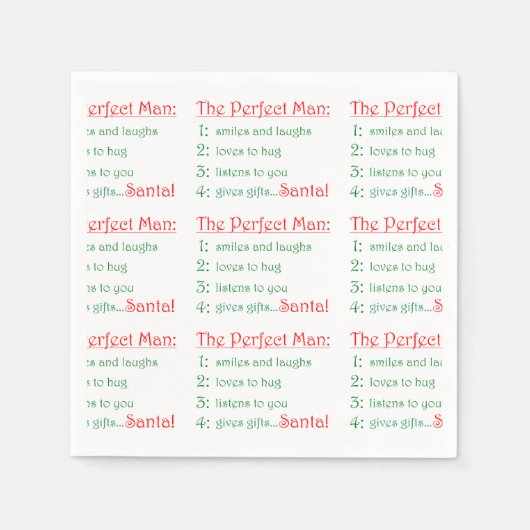 De perfecte Man-papieren luiers Servetten (Voorkant)