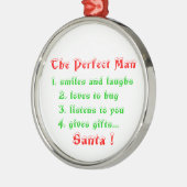 De perfecte man-premium ronde ornament (Links)